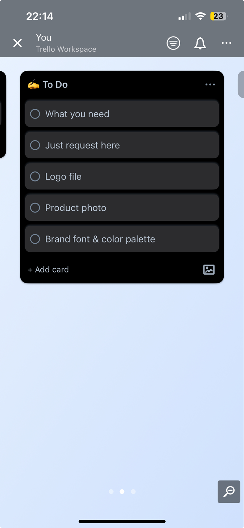 Mobile screen showing a kitchen with a virtual tour badge